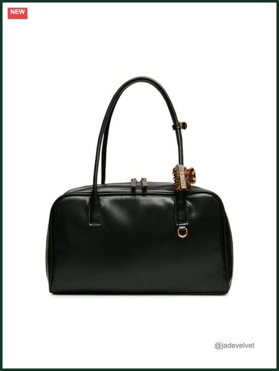 Handbags - Faux Leather Satchel Handbag with Zipper Pockets Shoulder Bag